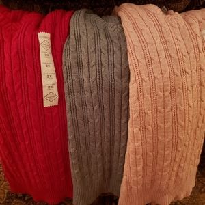 Cable knit sweaters